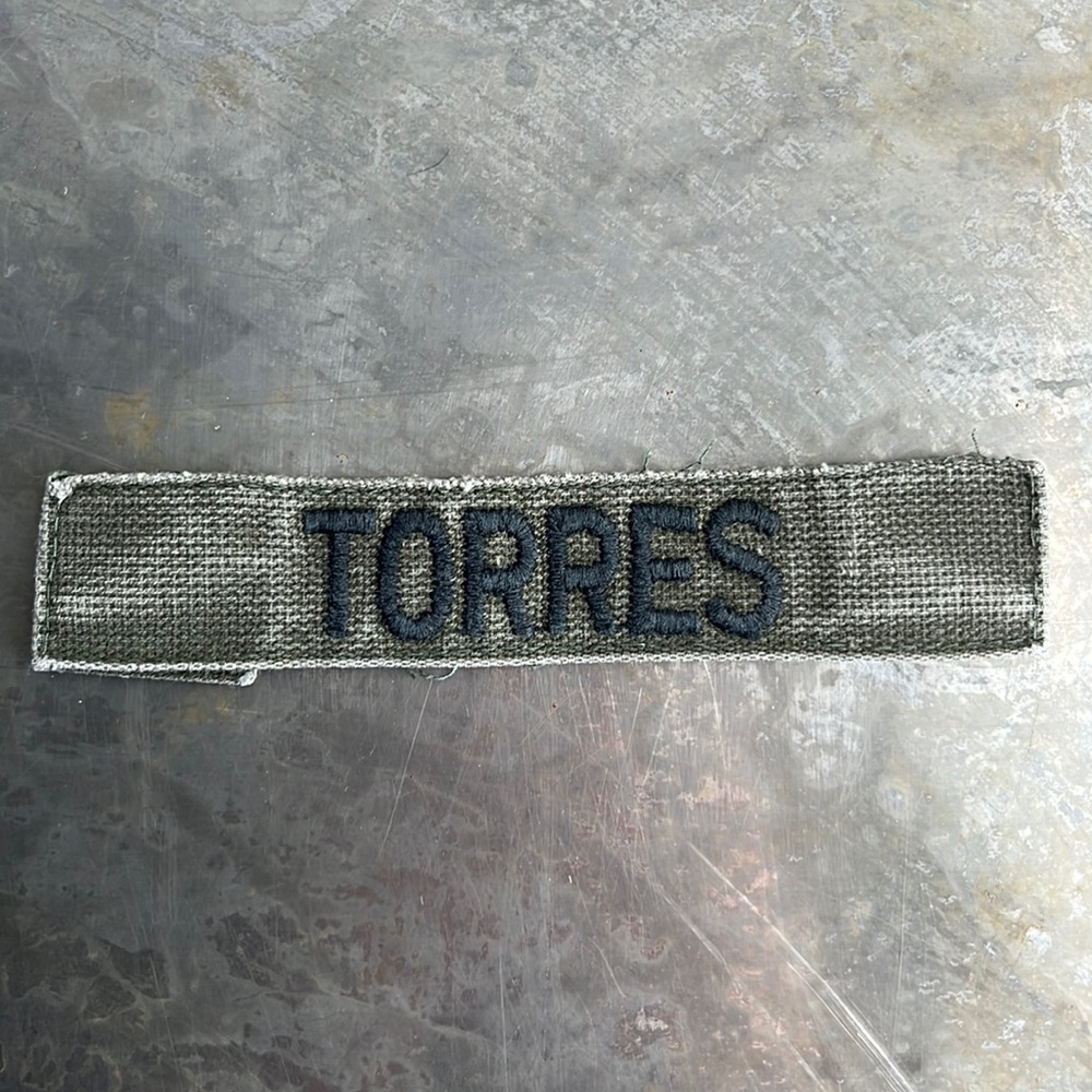 TORRES Embroidered Vintage ‘Army Green’ Military Name Tape Patch